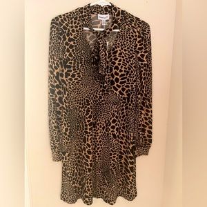 Veronica M Leopard Dress Xs